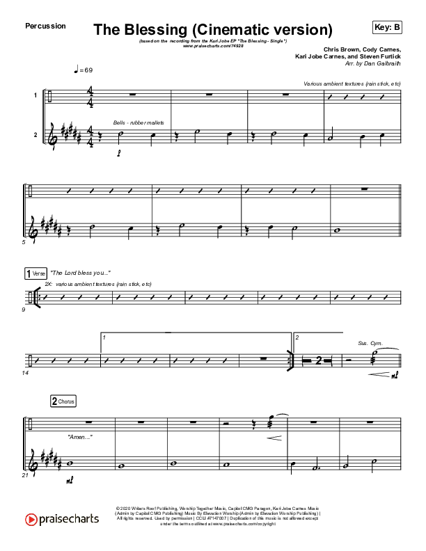 The Blessing (Cinematic) Percussion (Kari Jobe / Cody Carnes)