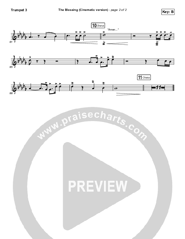 The Blessing (Cinematic) Trumpet 3 (Kari Jobe / Cody Carnes)