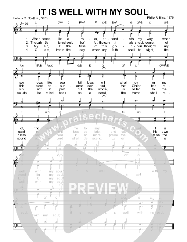 It Is Well With My Soul Choir Sheet (SATB) (Sovereign Grace / Bob Kauflin)