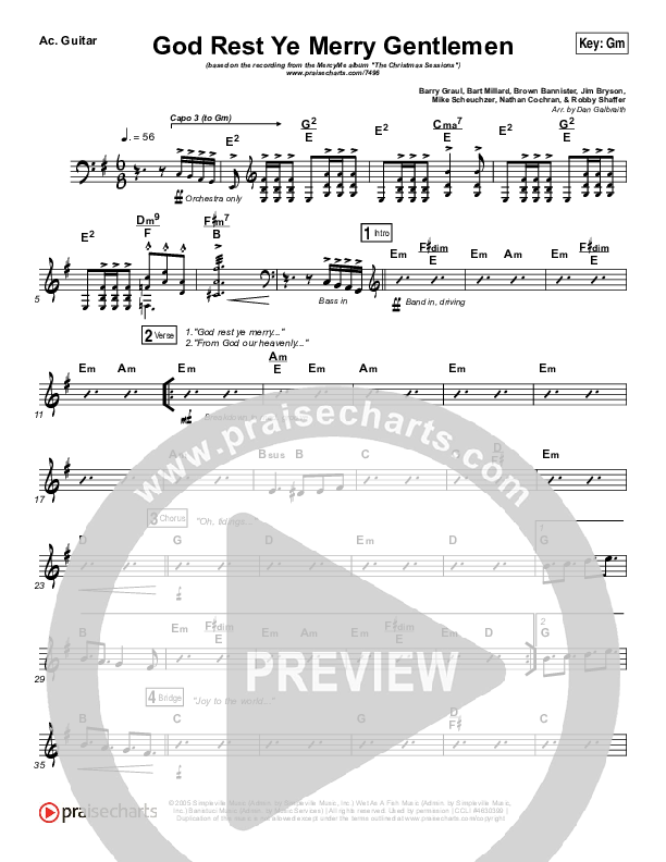 God Rest Ye Merry Gentlemen Rhythm Chart (MercyMe)