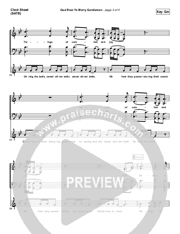 God Rest Ye Merry Gentlemen Choir Sheet (SATB) (MercyMe)