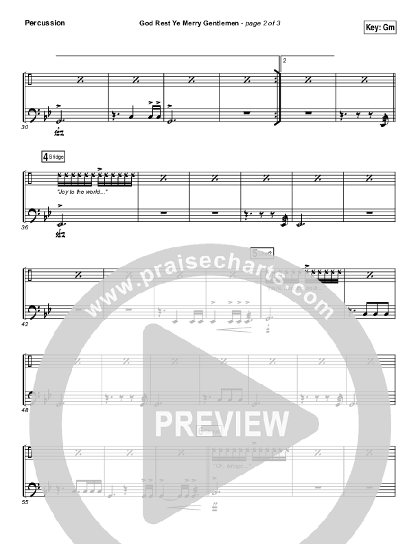 God Rest Ye Merry Gentlemen Percussion (MercyMe)