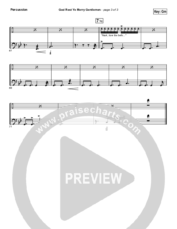 God Rest Ye Merry Gentlemen Percussion (MercyMe)