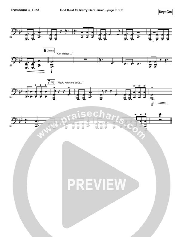 God Rest Ye Merry Gentlemen Trombone 3/Tuba (MercyMe)