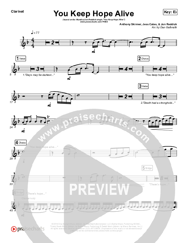 You Keep Hope Alive Wind Pack (Mandisa / Jon Reddick)