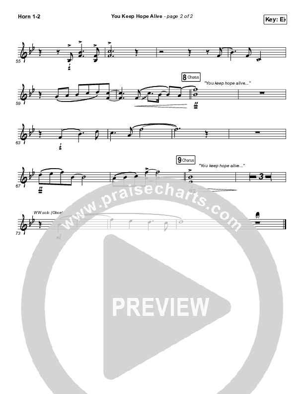 You Keep Hope Alive Brass Pack (Mandisa / Jon Reddick)