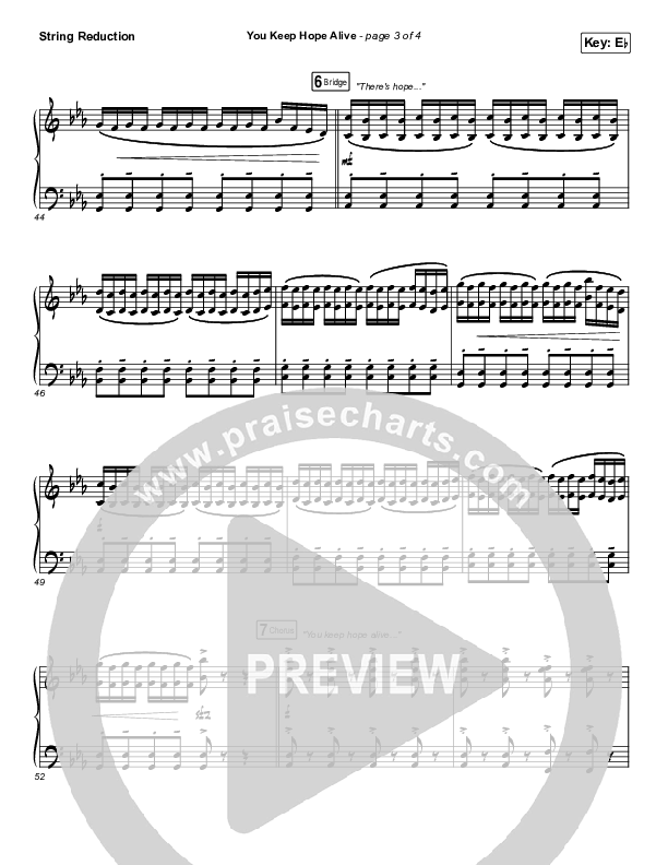 You Keep Hope Alive Synth Strings (Mandisa / Jon Reddick)