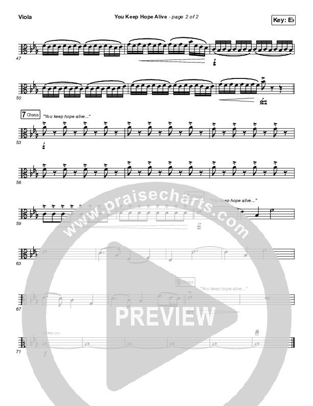 You Keep Hope Alive Viola (Mandisa / Jon Reddick)