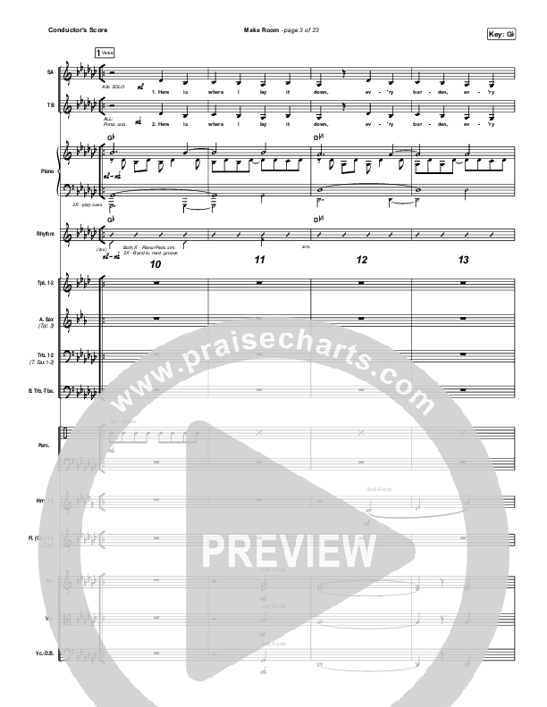 Make Room Conductor's Score (The Church Will Sing / Elyssa Smith / Community Music)