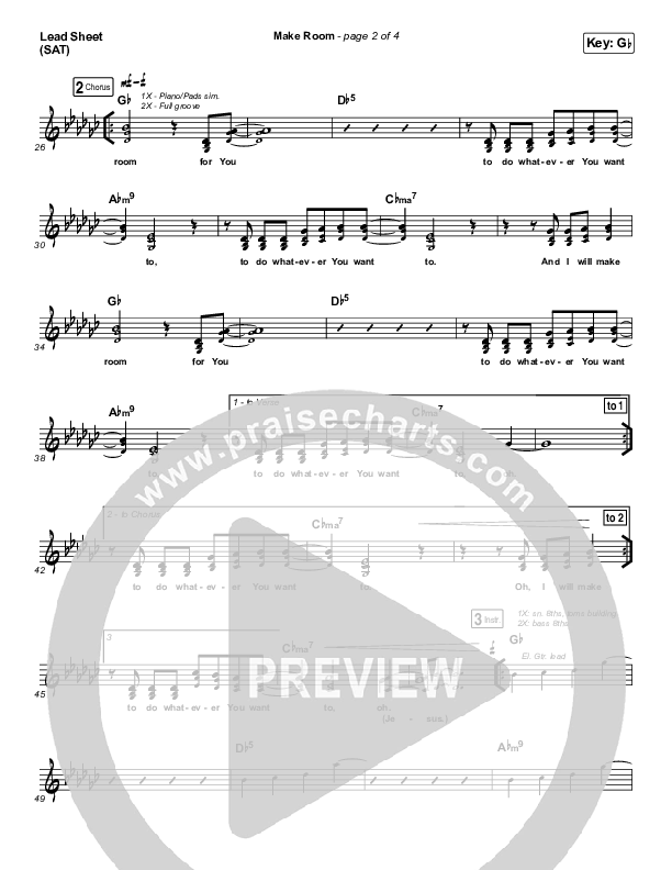 Make Room Lead Sheet (SAT) (The Church Will Sing / Elyssa Smith / Community Music)