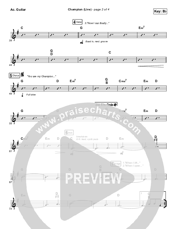 Champion (Live) Acoustic Guitar (Bethel Music / Dante Bowe)