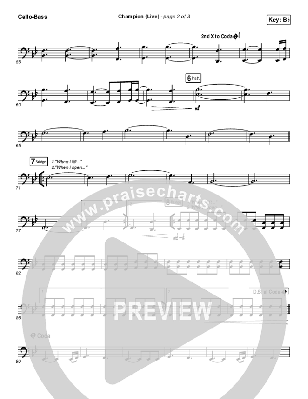 Champion (Live) Cello/Bass (Bethel Music / Dante Bowe)