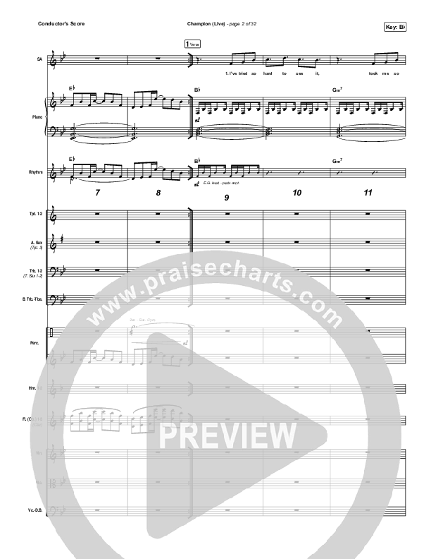 Champion (Live) Conductor's Score (Bethel Music / Dante Bowe)