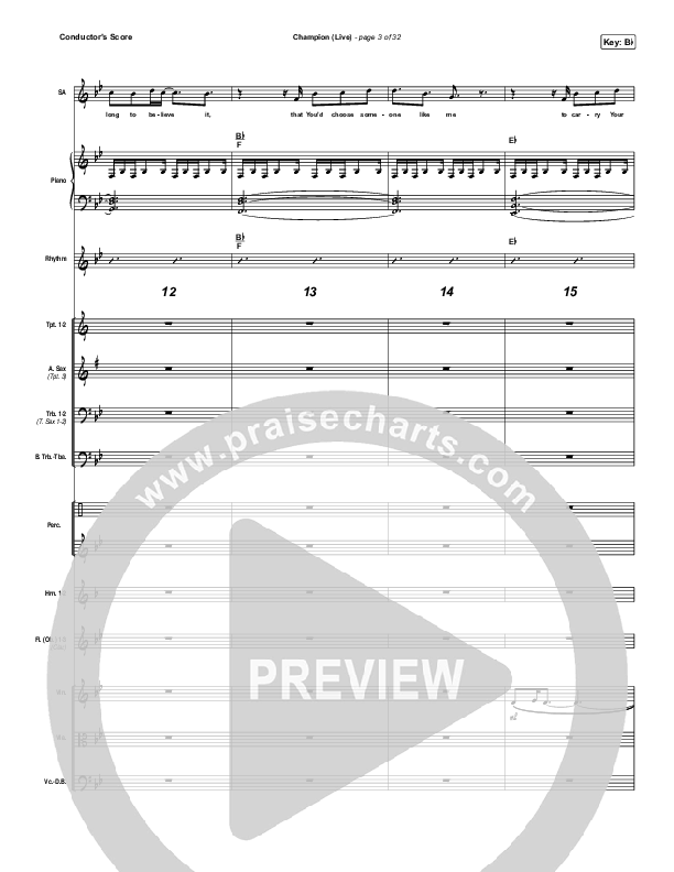 Champion (Live) Conductor's Score (Bethel Music / Dante Bowe)