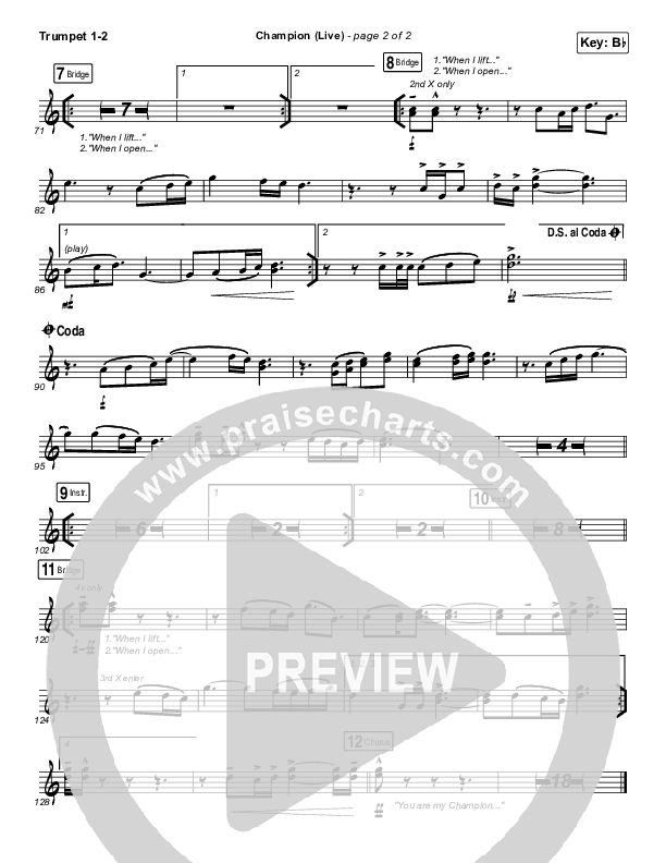 Champion (Live) Trumpet 1,2 (Bethel Music / Dante Bowe)