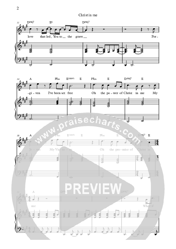 Christ In Me (Live) Lead & Piano (Bright City)