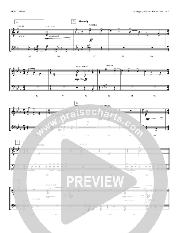 A Mighty Fortress Is Our God Percussion (Todd Billingsley)