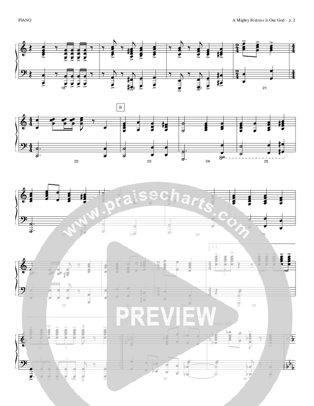 A Mighty Fortress Is Our God Piano Sheet (Todd Billingsley)