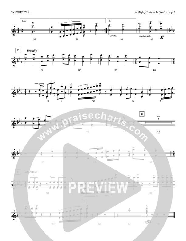 A Mighty Fortress Is Our God Synth Strings (Todd Billingsley)