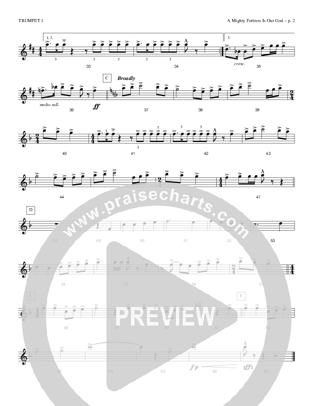 A Mighty Fortress Is Our God Trumpet 1 (Todd Billingsley)