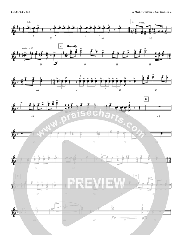A Mighty Fortress Is Our God Trumpet 2/3 (Todd Billingsley)