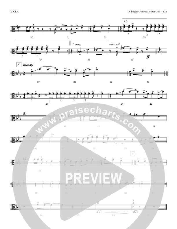 A Mighty Fortress Is Our God Viola (Todd Billingsley)