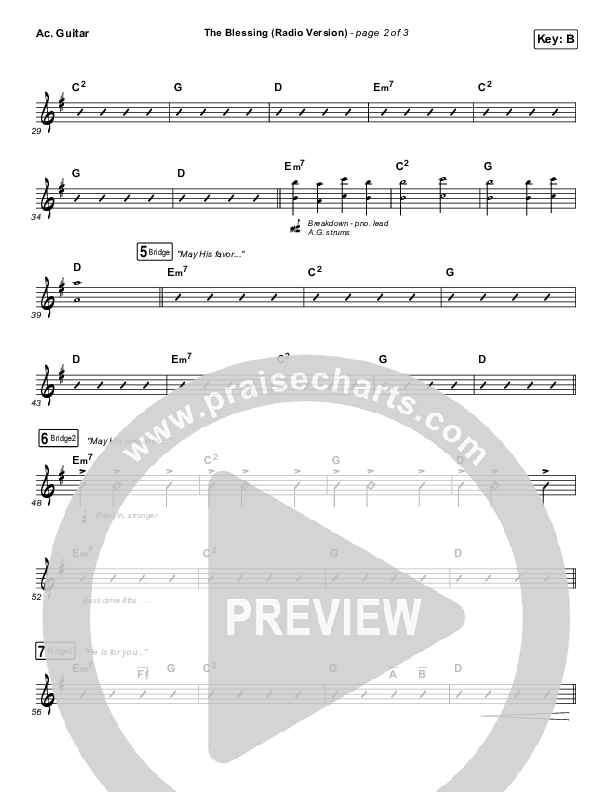 The Blessing (Radio) Acoustic Guitar (Kari Jobe / Cody Carnes)