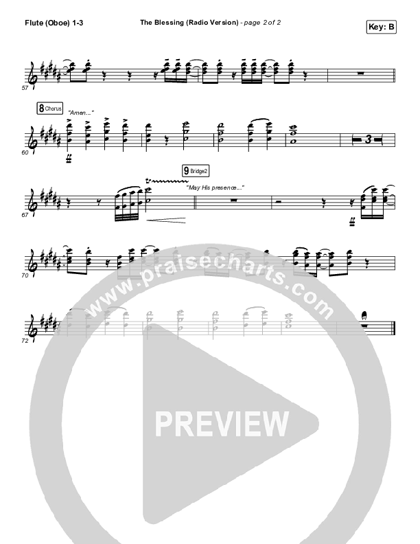 The Blessing (Radio) Flute/Oboe 1/2/3 (Kari Jobe / Cody Carnes)