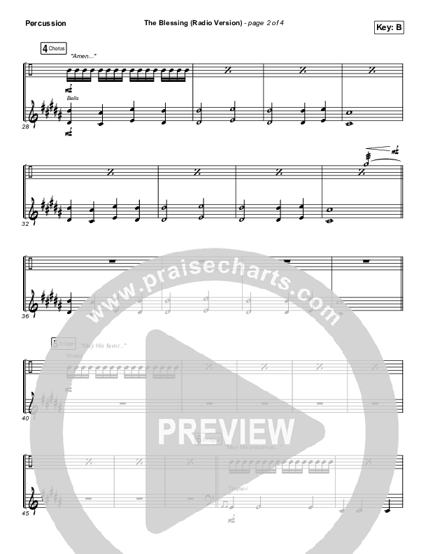 The Blessing (Radio) Percussion (Kari Jobe / Cody Carnes)