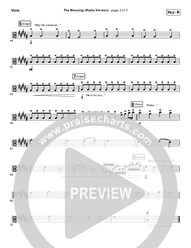 The Blessing (Radio) Viola (Kari Jobe / Cody Carnes)