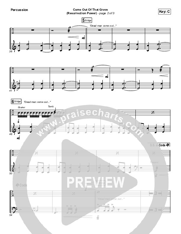 Come Out Of That Grave (Resurrection Power) (Live) Percussion (Bethel Music / Brandon Lake)