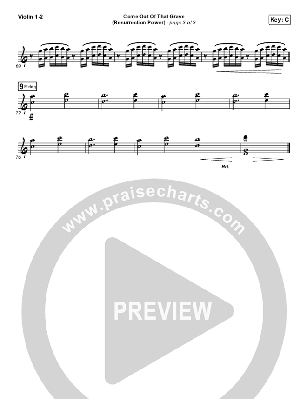 Come Out Of That Grave (Resurrection Power) (Live) Violin 1/2 (Bethel Music / Brandon Lake)