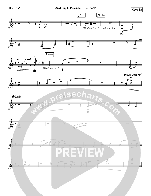 Anything Is Possible (Live) Brass Pack (Bethel Music / Dante Bowe)