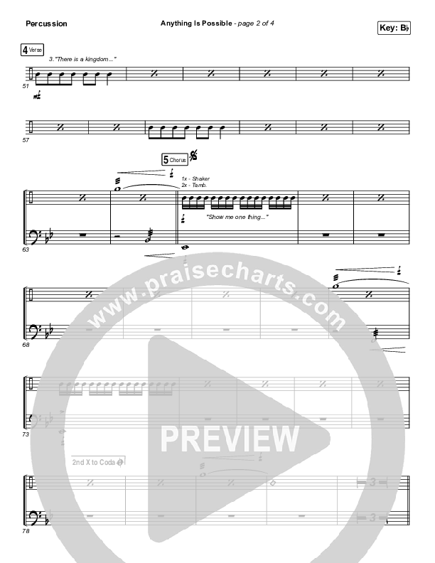 Anything Is Possible (Live) Percussion (Bethel Music / Dante Bowe)