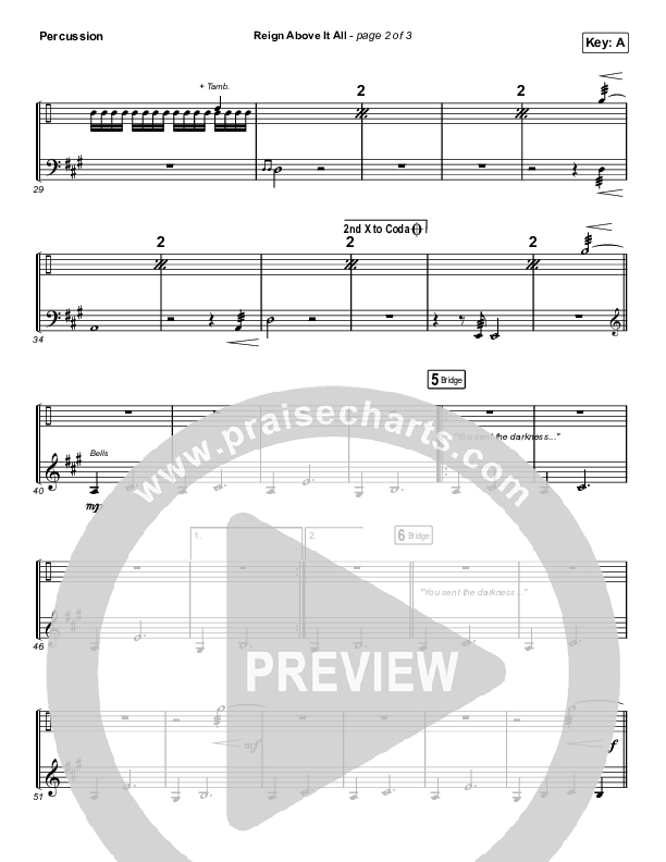 Reign Above It All (Live) Percussion (Bethel Music / Paul McClure)