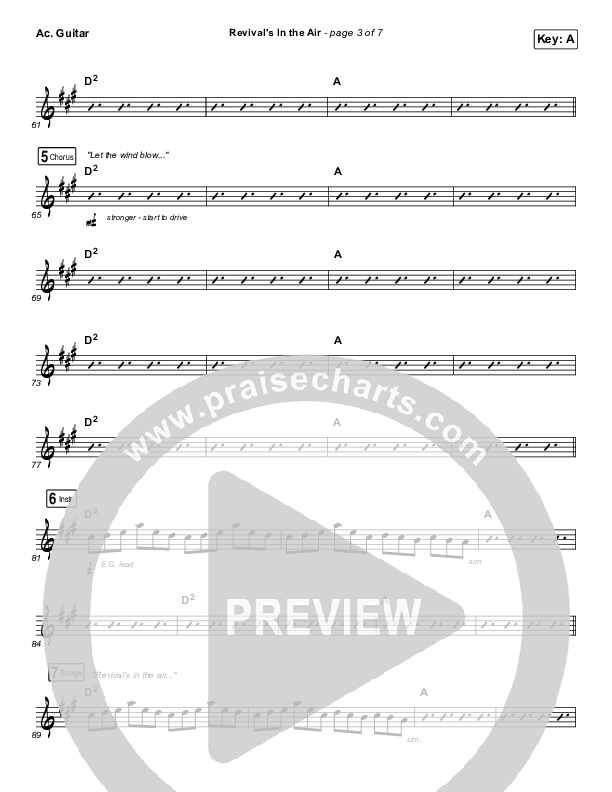 Revival's In The Air (Live) Acoustic Guitar (Bethel Music / Melissa Helser)