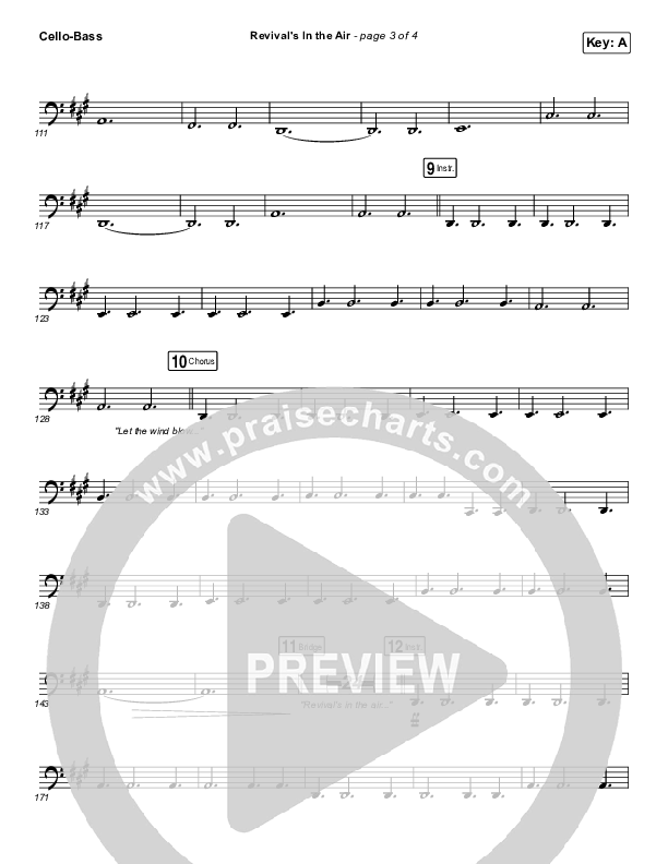 Revival's In The Air (Live) Cello/Bass (Bethel Music / Melissa Helser)