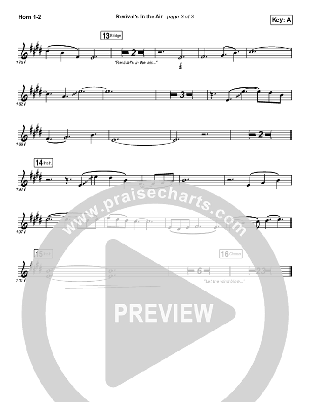 Revival's In The Air (Live) Brass Pack (Bethel Music / Melissa Helser)