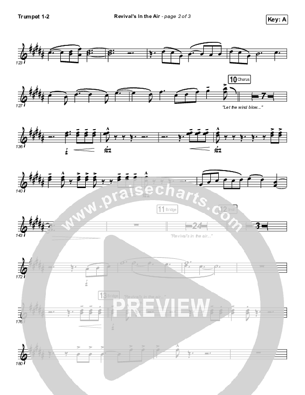 Revival's In The Air (Live) Trumpet 1,2 (Bethel Music / Melissa Helser)