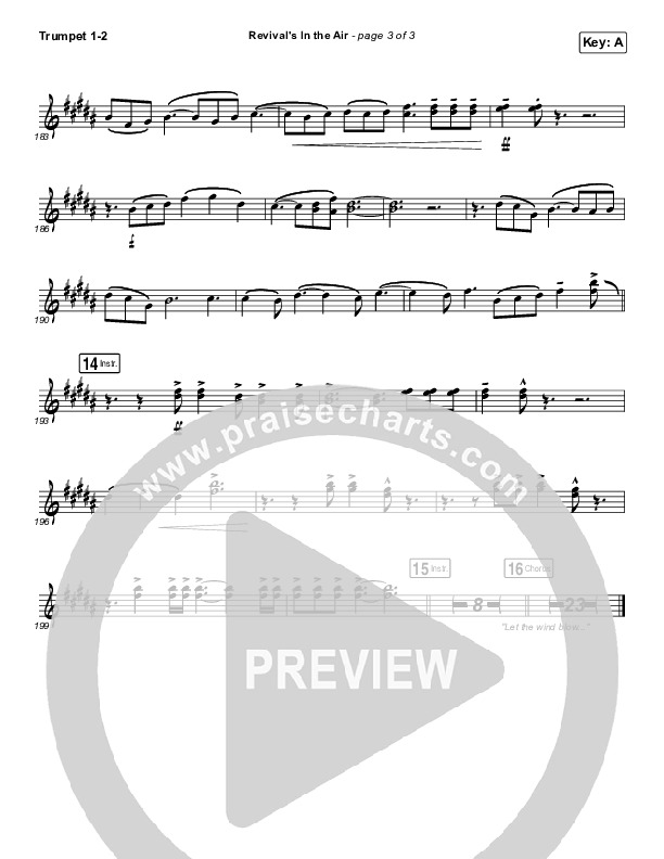 Revival's In The Air (Live) Trumpet 1,2 (Bethel Music / Melissa Helser)