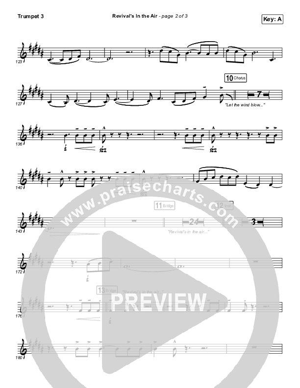 Revival's In The Air (Live) Trumpet 3 (Bethel Music / Melissa Helser)