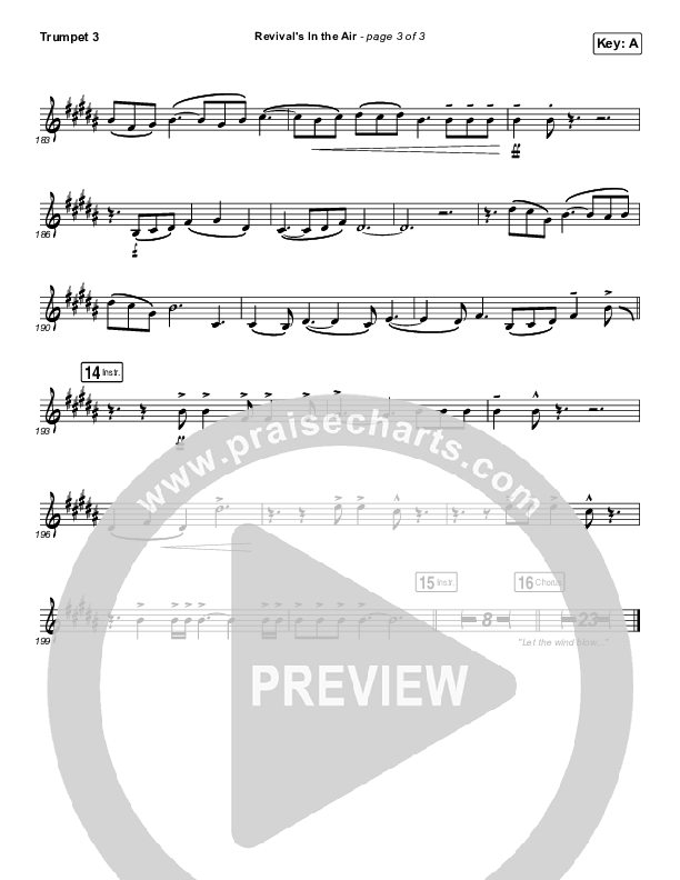 Revival's In The Air (Live) Trumpet 3 (Bethel Music / Melissa Helser)