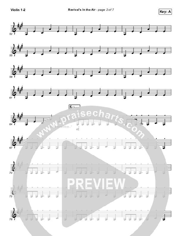 Revival's In The Air (Live) Violin 1/2 (Bethel Music / Melissa Helser)