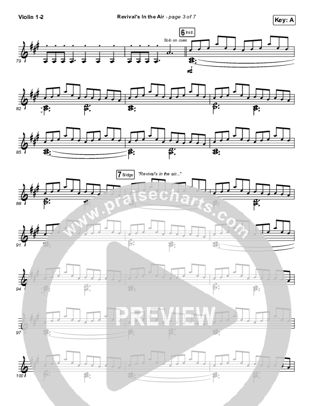 Revival's In The Air (Live) Violin 1/2 (Bethel Music / Melissa Helser)