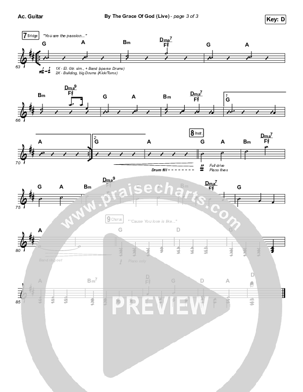 By The Grace Of God (Live) Acoustic Guitar (Bethel Music / Brian Johnson / Jenn Johnson)