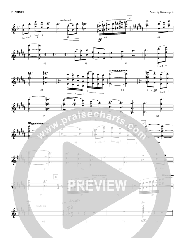 Amazing Grace Clarinet (Todd Billingsley)