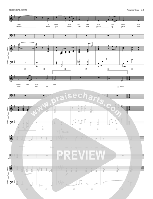 Amazing Grace Conductor's Score (Todd Billingsley)