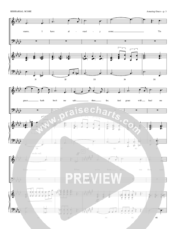 Amazing Grace Conductor's Score (Todd Billingsley)