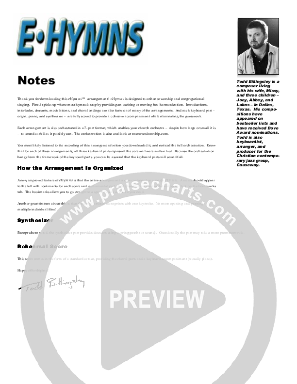 Amazing Grace Cover Sheet (Todd Billingsley)