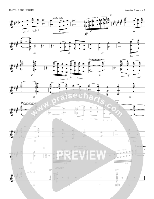 Amazing Grace Flute/Oboe (Todd Billingsley)